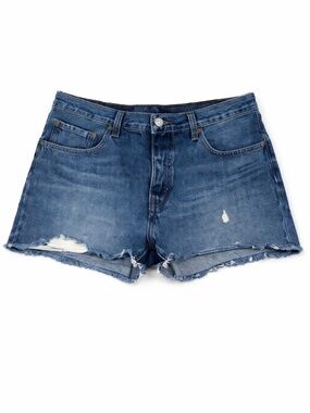 Levi’s 501 Size 30 Distressed Cutoff Shorts Button Fly High Rise Denim